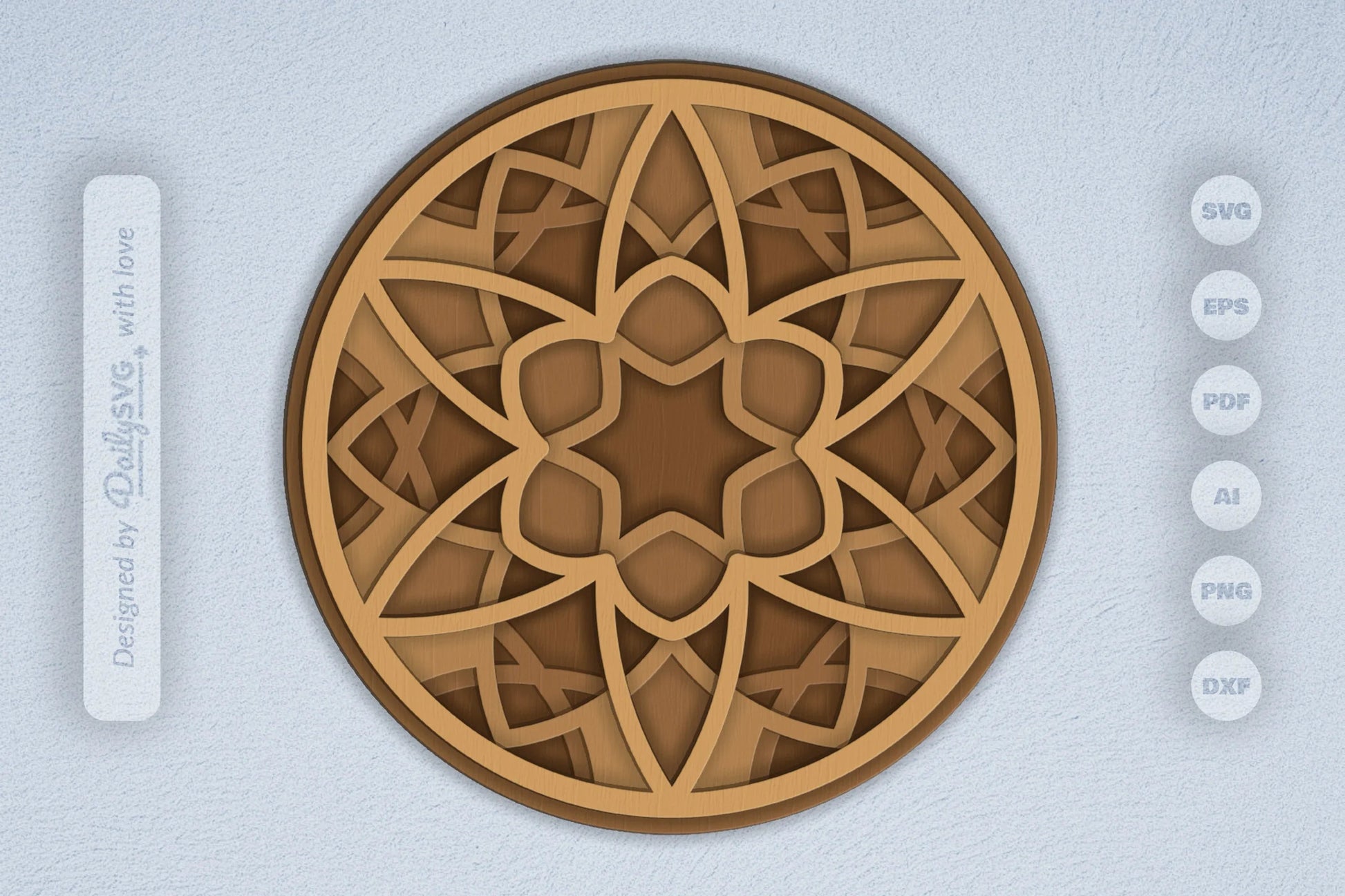 Mandala Round Laser Cut SVG Bundle - CraftNest - Digital Crafting and Art