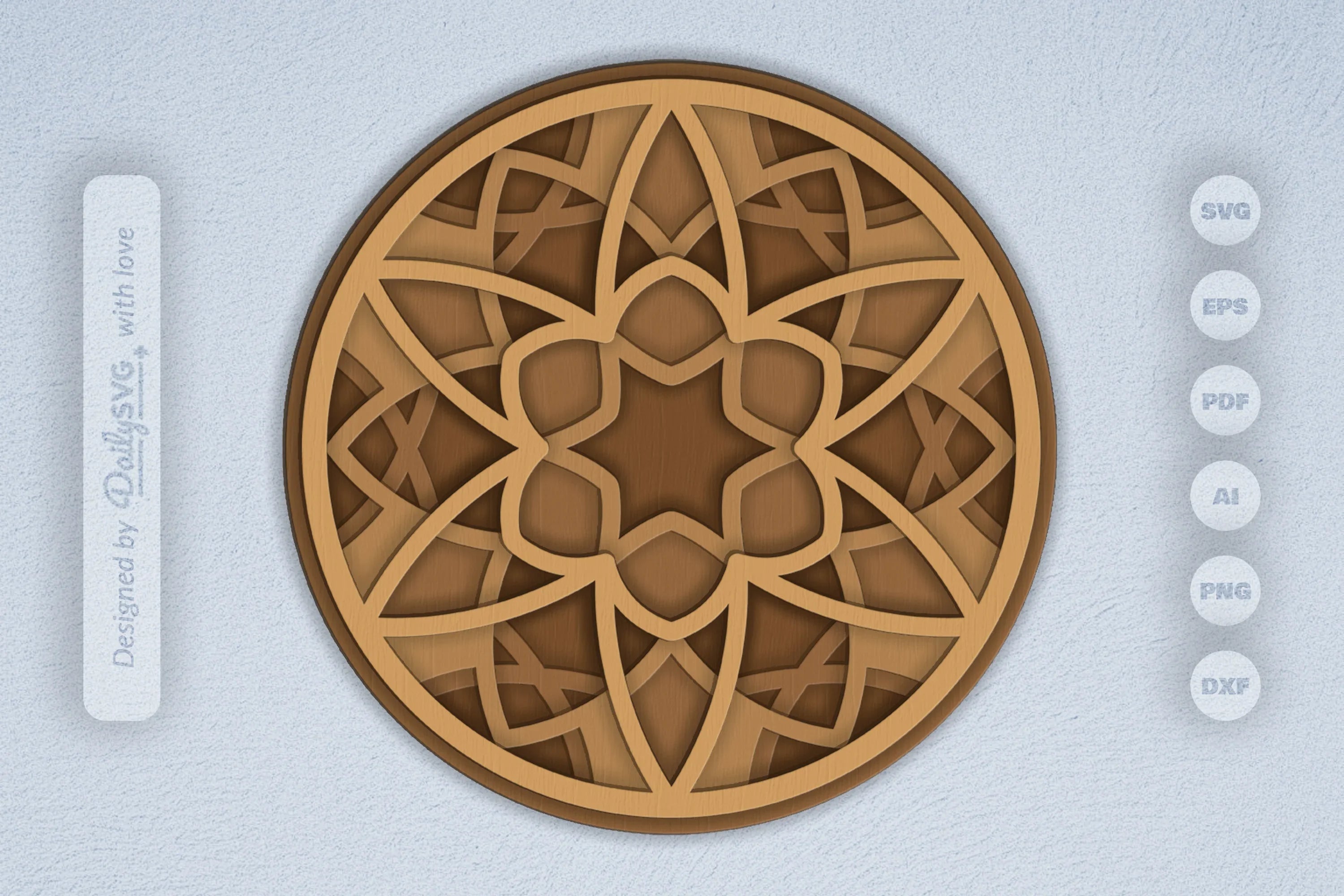Mandala Round Laser Cut SVG Bundle - CraftNest - Digital Crafting and Art