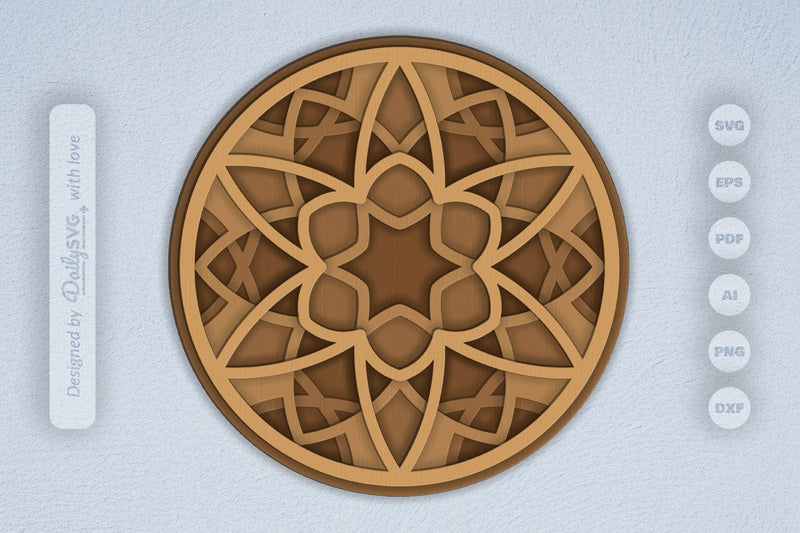 Mandala Round Laser Cut SVG Bundle - CraftNest - Digital Crafting and Art