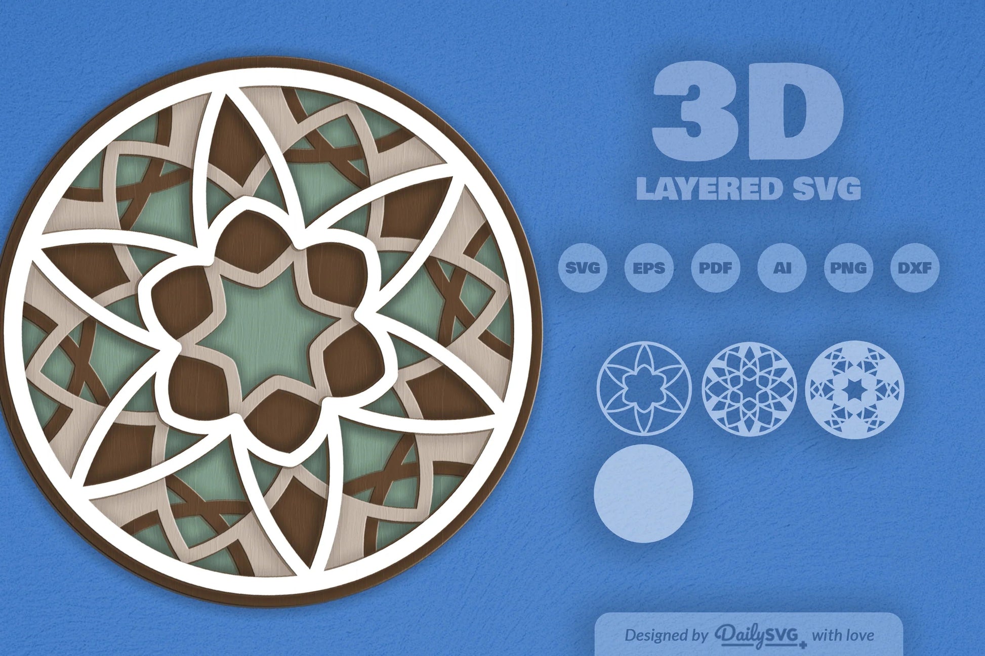 Mandala Round Laser Cut SVG Bundle - CraftNest - Digital Crafting and Art