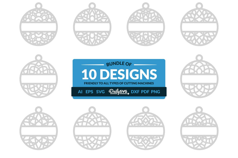 Daily Mandala Split Custom Clipart SVG Bundle - CraftNest - Digital Crafting and Art