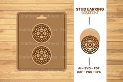 Mandala Stud Earring Lasercut SVG Bundle - CraftNest - Digital Crafting and Art