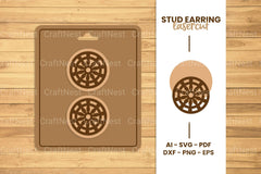 Mandala Stud Earring Lasercut SVG Bundle - CraftNest - Digital Crafting and Art