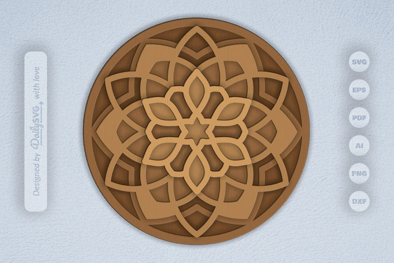 Mandala Wood Laser Cut SVG Bundle - CraftNest - Digital Crafting and Art