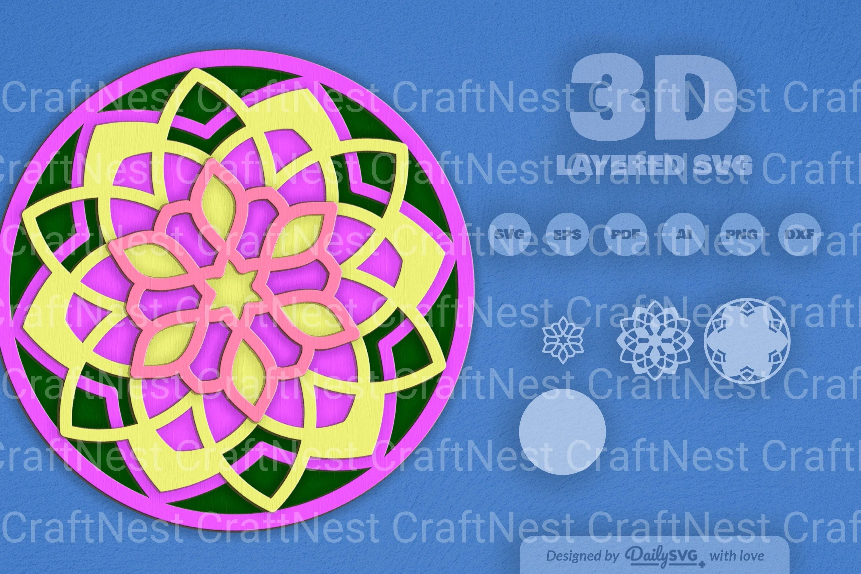 Mandala Wood Laser Cut SVG Bundle