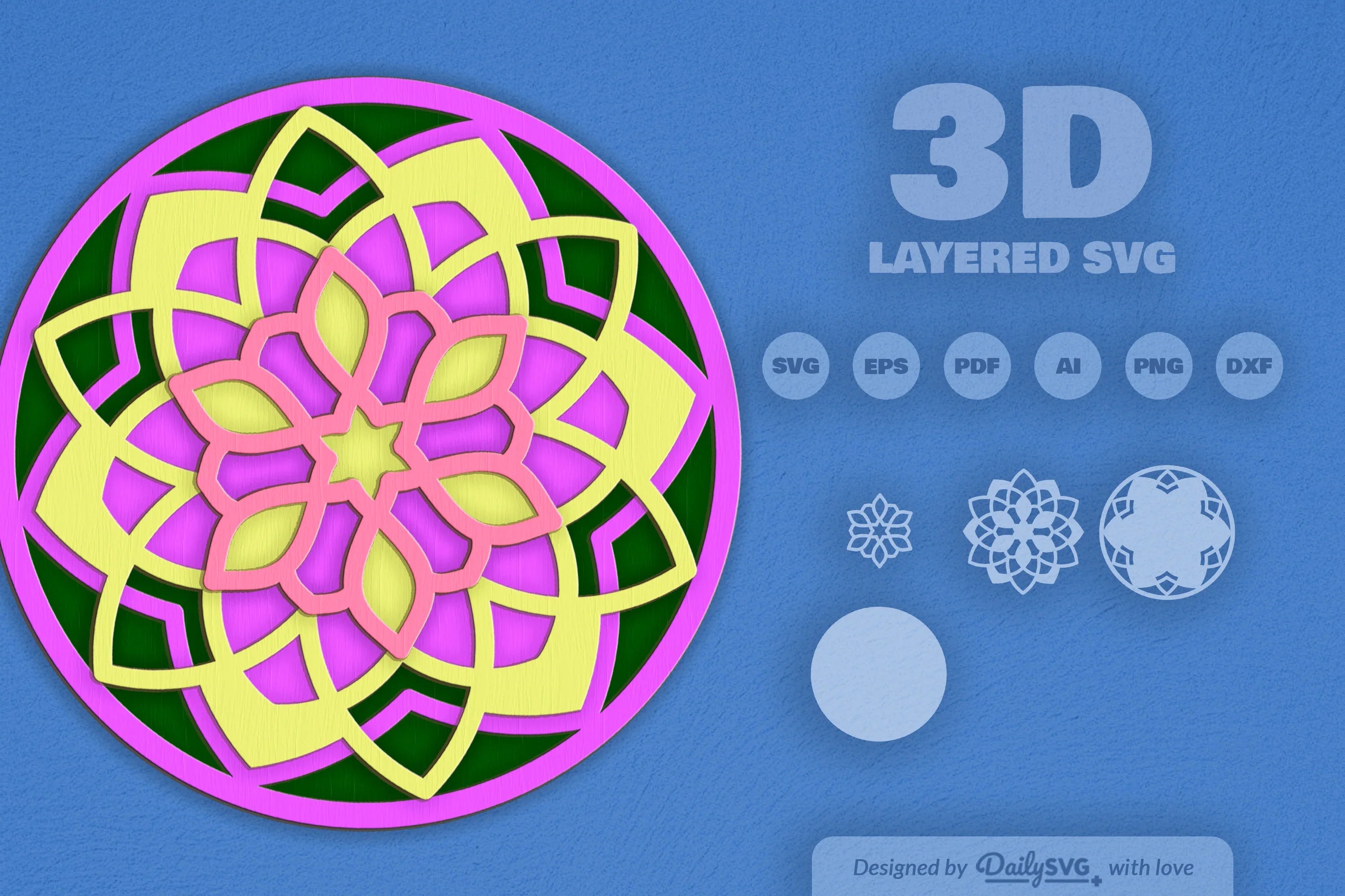 Mandala Wood Laser Cut SVG Bundle - CraftNest - Digital Crafting and Art