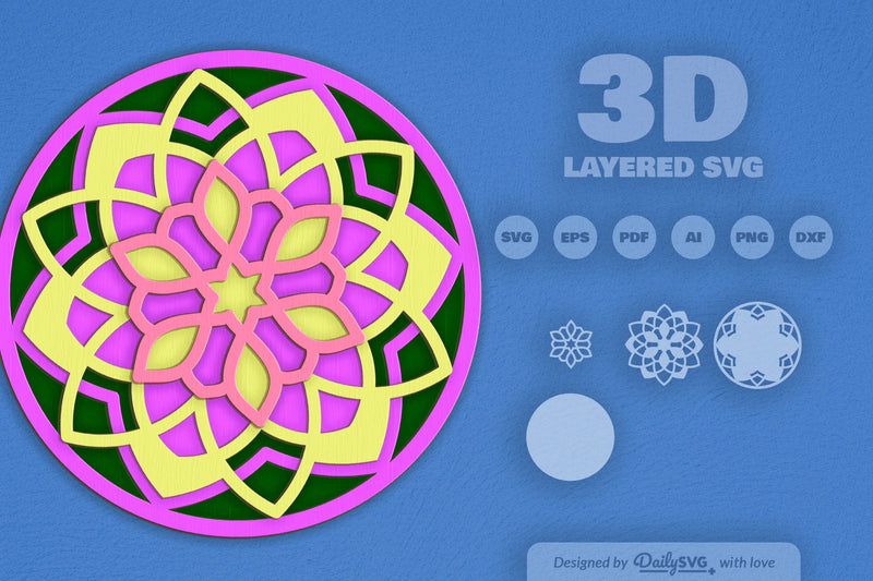 Mandala Wood Laser Cut SVG Bundle - CraftNest - Digital Crafting and Art
