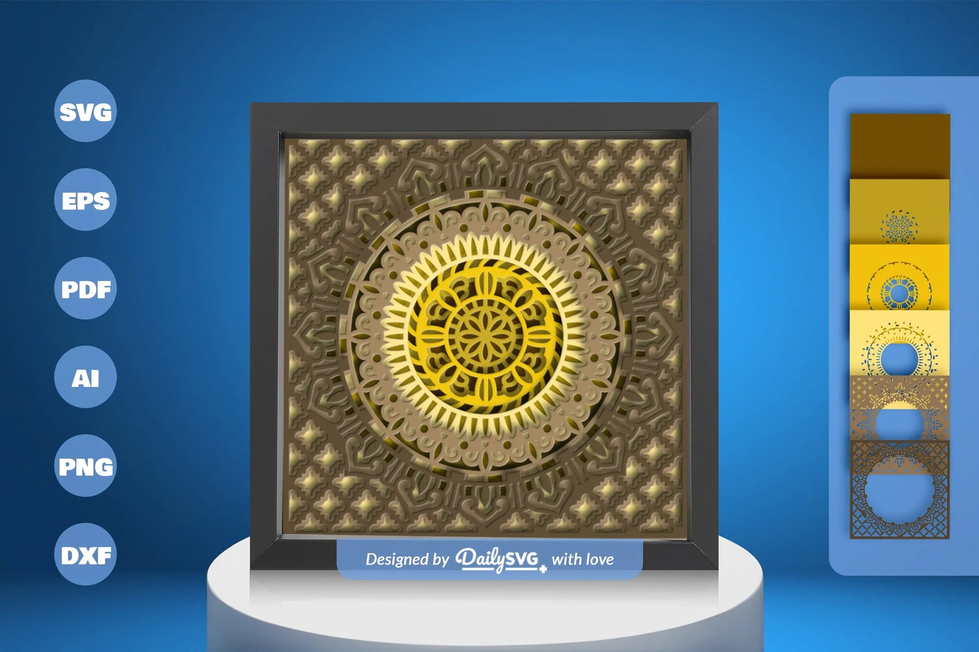 Moroccan Mandala Papercut SVG Bundle 1 - CraftNest - Digital Crafting and Art