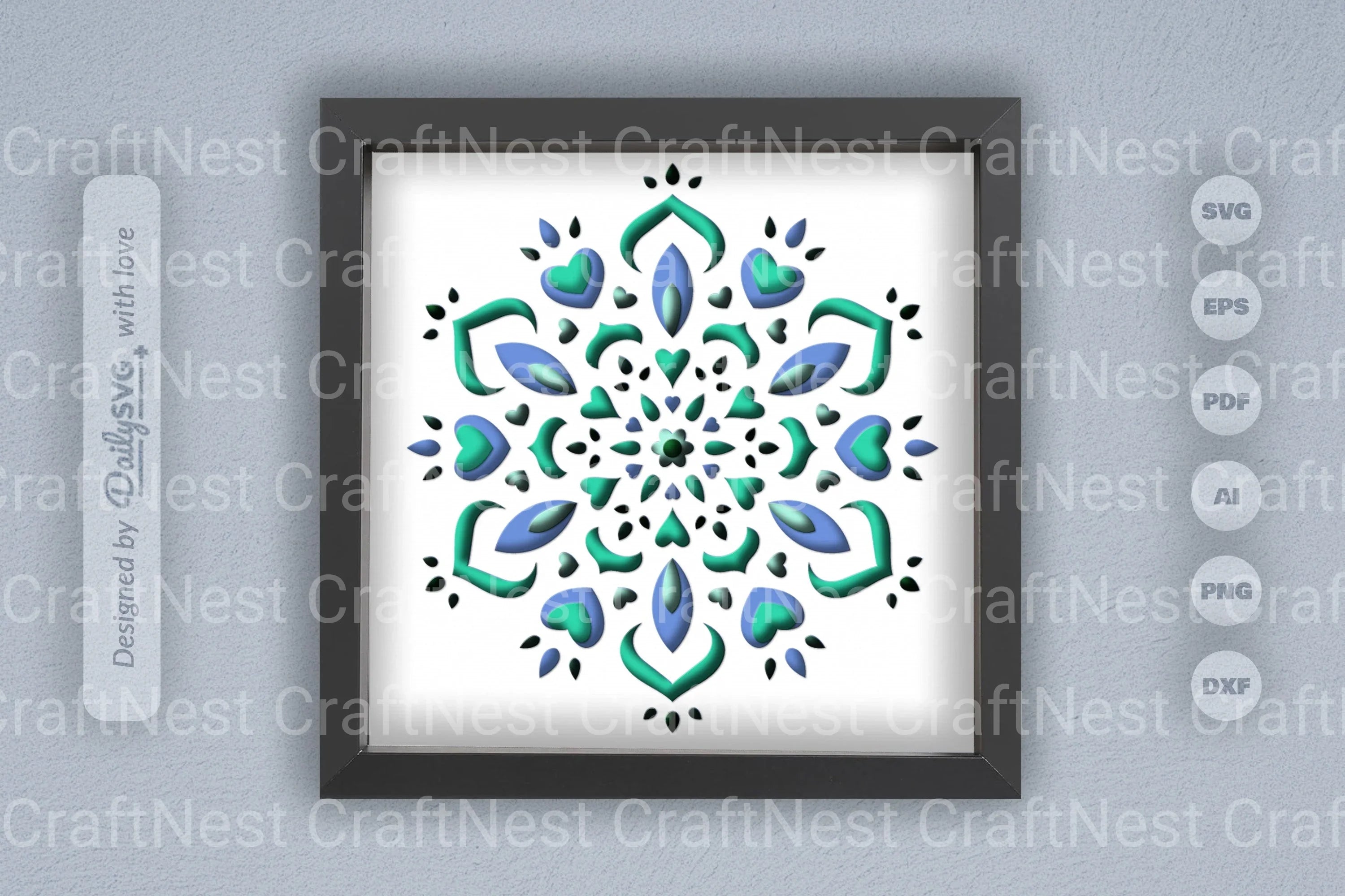 Mandala Winter Papercut SVG Bundle