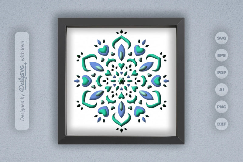 Mandala Winter Papercut SVG Bundle - CraftNest - Digital Crafting and Art