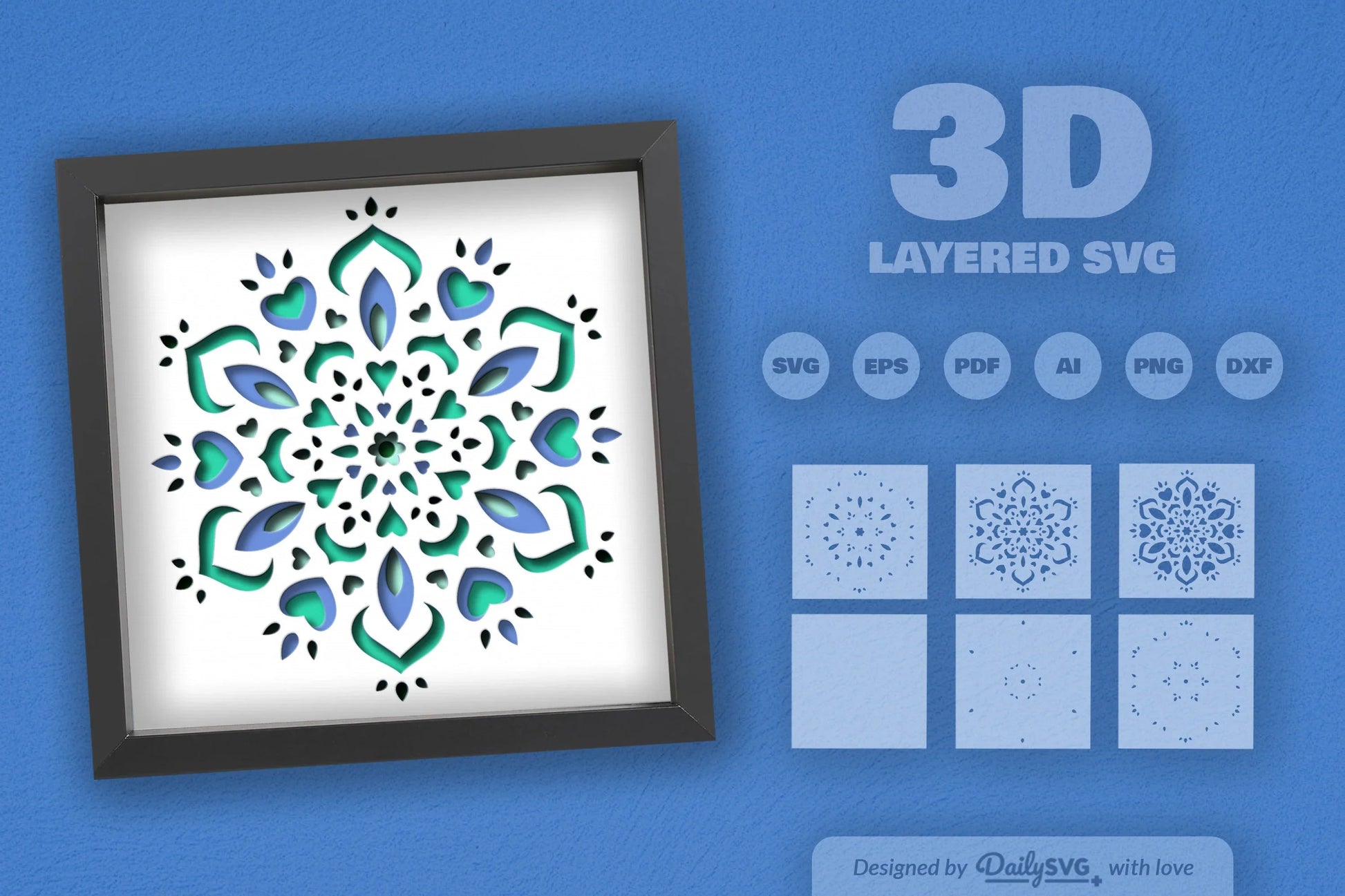 Mandala Winter Papercut SVG Bundle - CraftNest - Digital Crafting and Art