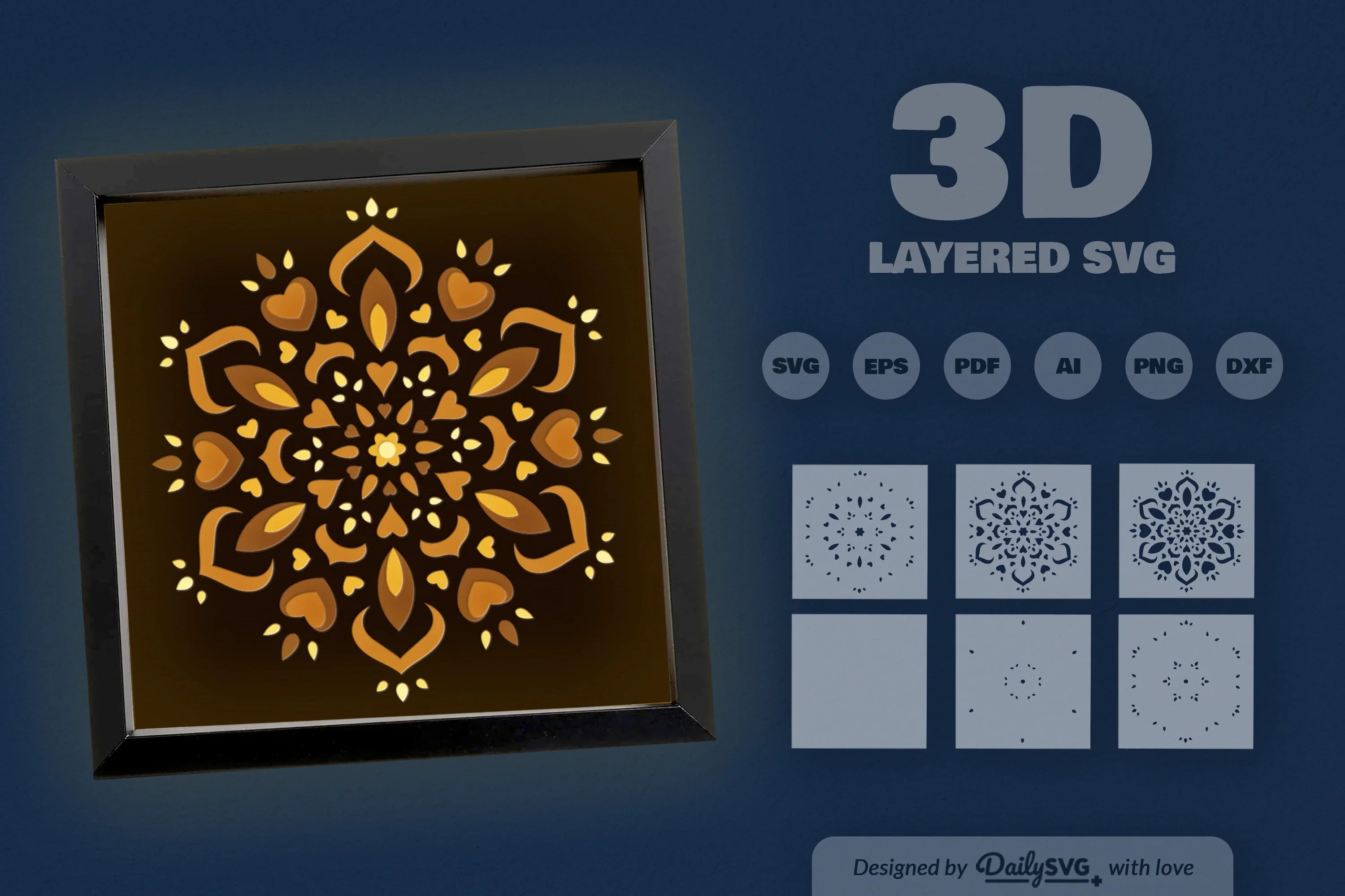 Mandala Winter Papercut SVG Bundle - CraftNest - Digital Crafting and Art