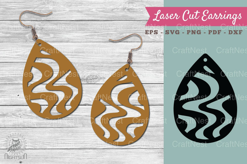 Marble Texture Laser Cut Earrings SVG Bundle - CraftNest - Digital Crafting and Art