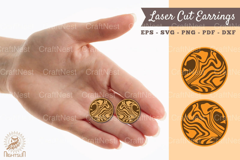 Marble Texture Laser Cut Earrings SVG Bundle - CraftNest - Digital Crafting and Art