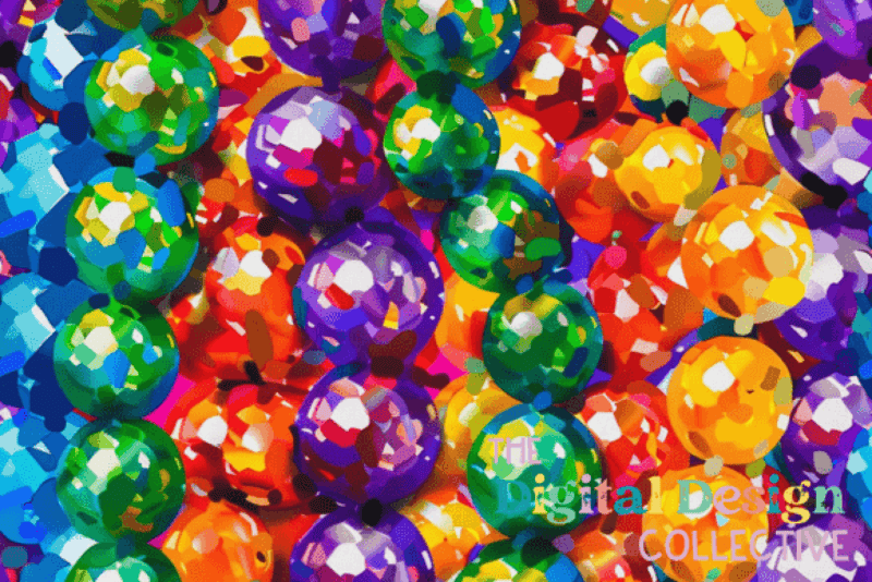Mardi Gras Beads Seamless Digital Paper - CraftNest - Digital Crafting and Art