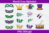 Mardi Gras Doodle Alphabet & Clipart Bundle