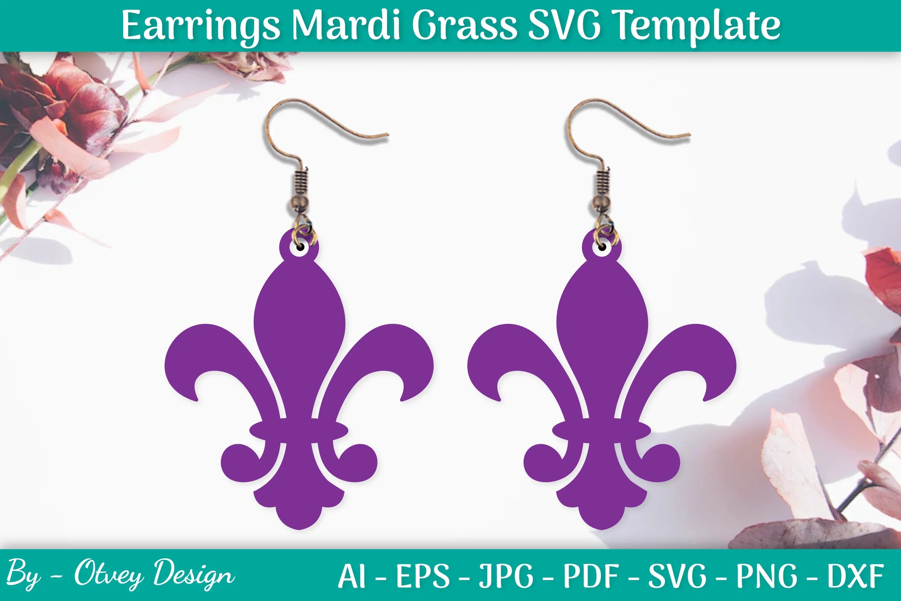 Mardi Gras Earrings SVG Bundle - CraftNest - Digital Crafting and Art