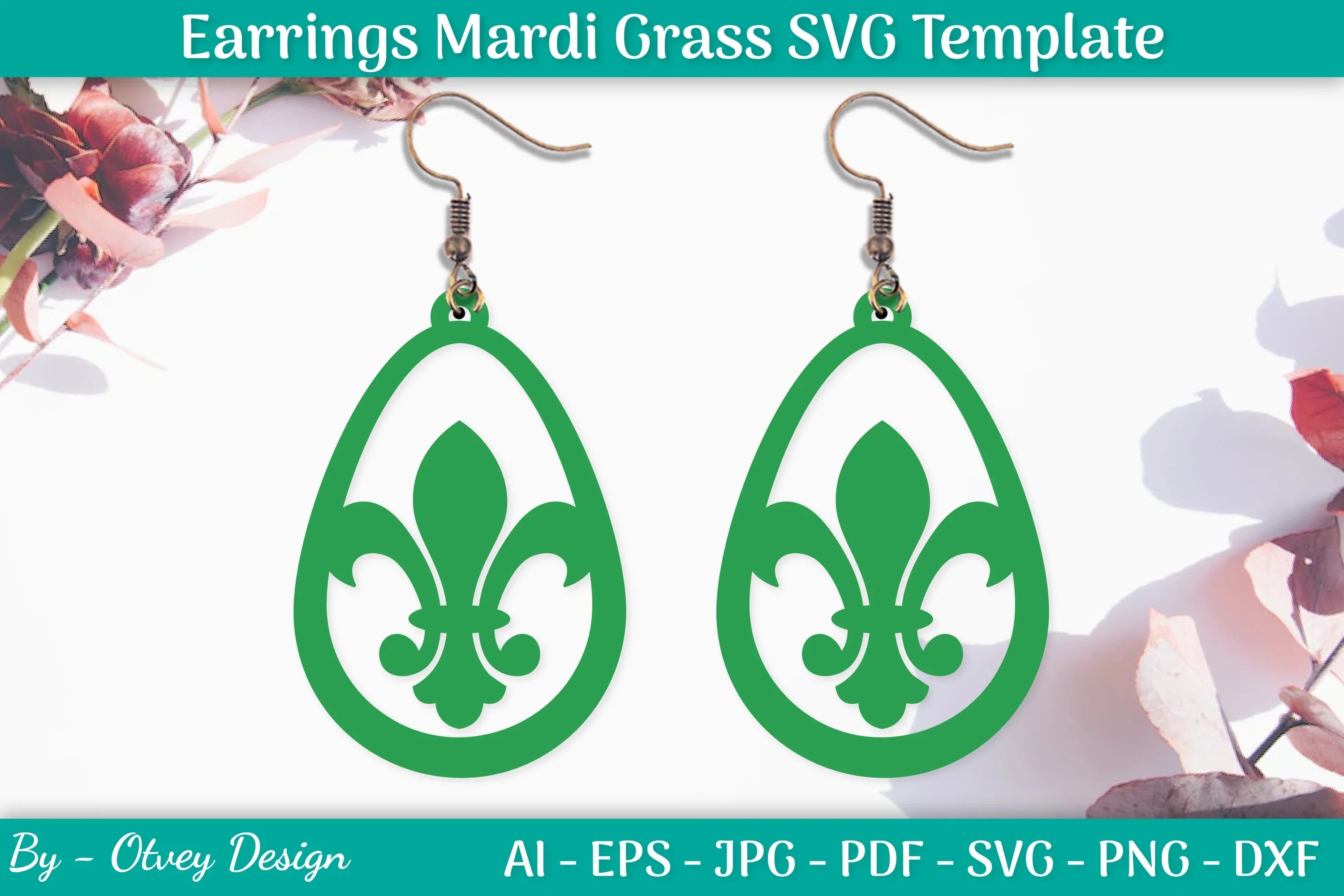 Mardi Gras Earrings SVG Bundle - CraftNest - Digital Crafting and Art