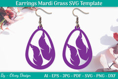 Mardi Gras Earrings SVG Bundle - CraftNest - Digital Crafting and Art