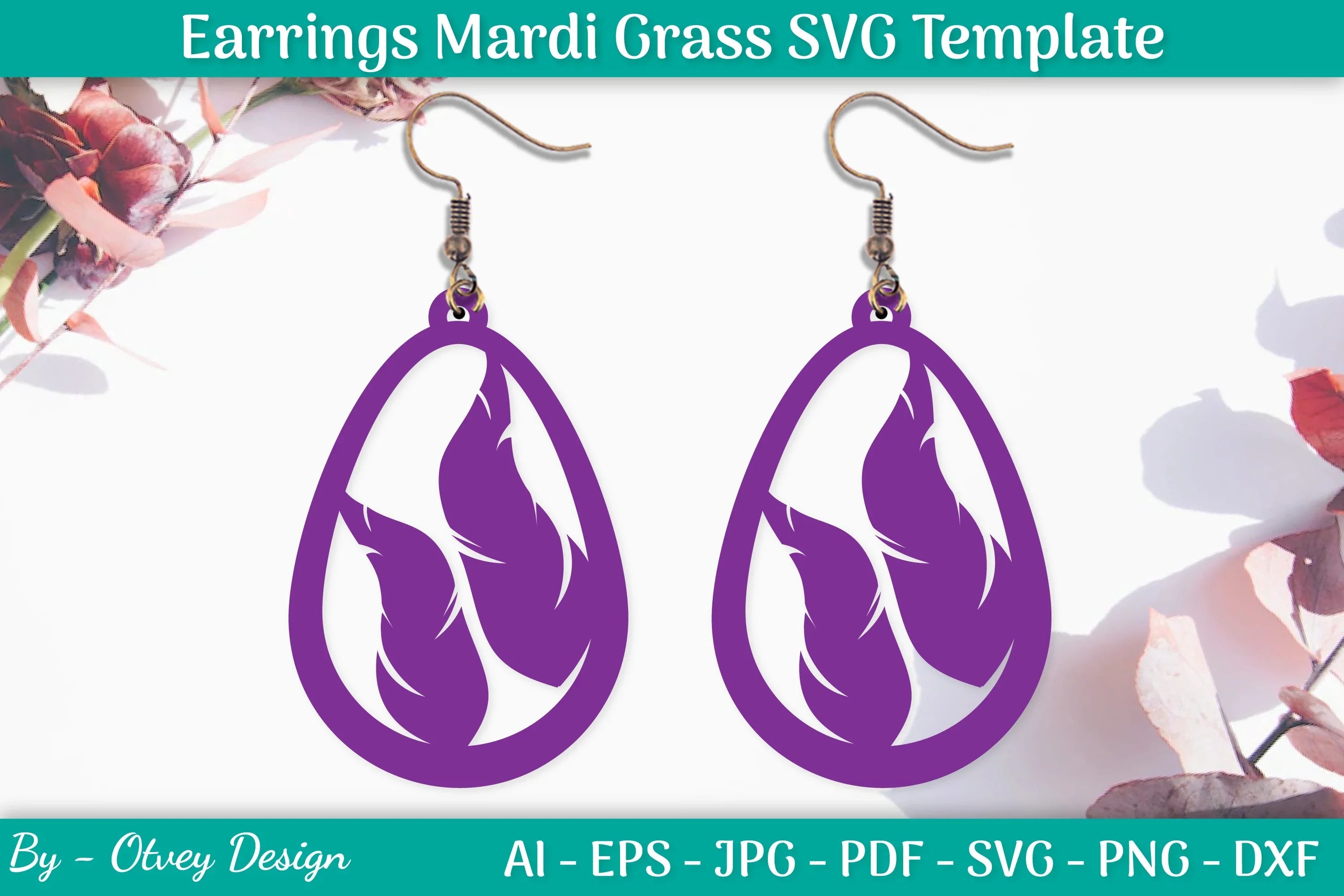 Mardi Gras Earrings SVG Bundle - CraftNest - Digital Crafting and Art