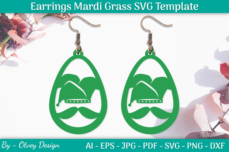 Mardi Gras Earrings SVG Bundle - CraftNest - Digital Crafting and Art
