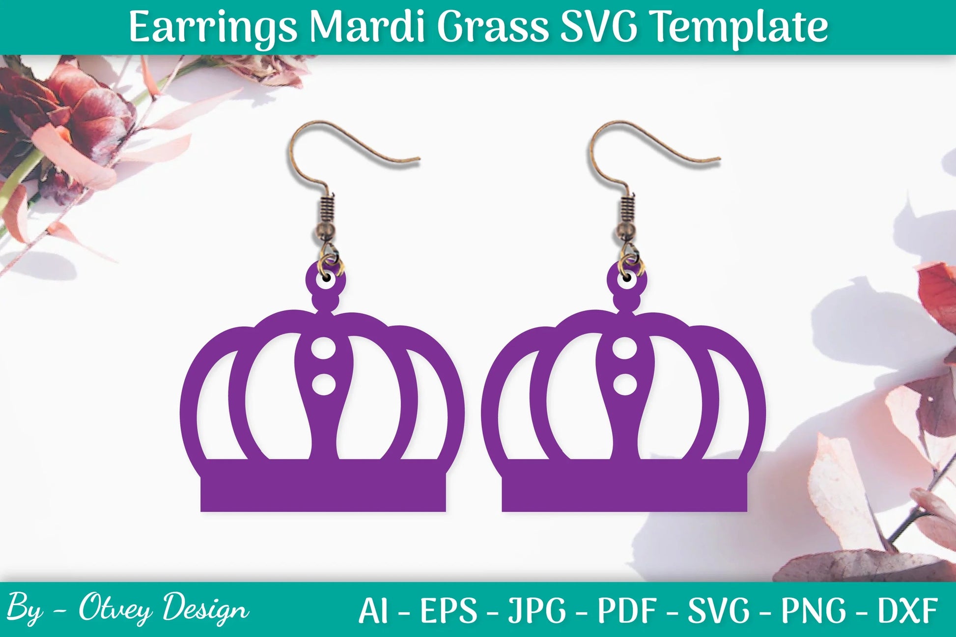 Mardi Gras Earrings SVG Bundle - CraftNest - Digital Crafting and Art
