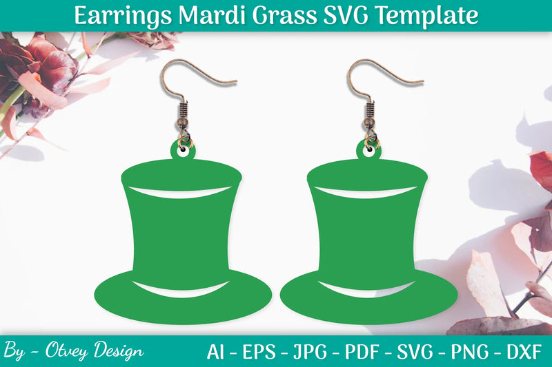 Mardi Gras Earrings SVG Bundle - CraftNest - Digital Crafting and Art