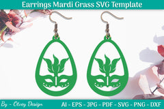 Mardi Gras Earrings SVG Bundle - CraftNest - Digital Crafting and Art