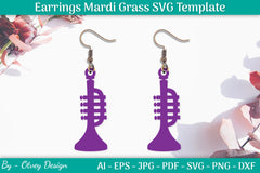 Mardi Gras Earrings SVG Bundle - CraftNest - Digital Crafting and Art