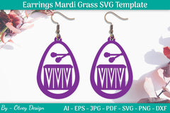 Mardi Gras Earrings SVG Bundle - CraftNest - Digital Crafting and Art