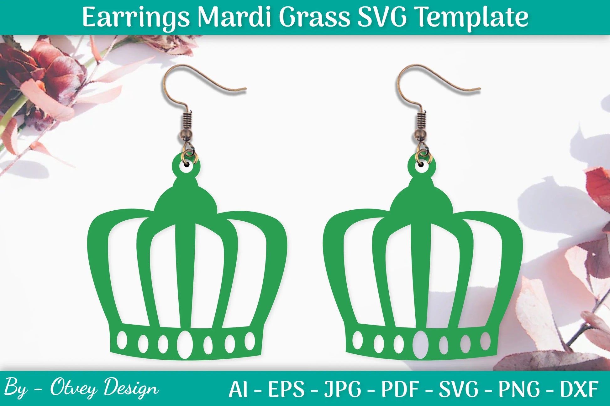 Mardi Gras Earrings SVG Bundle - CraftNest - Digital Crafting and Art