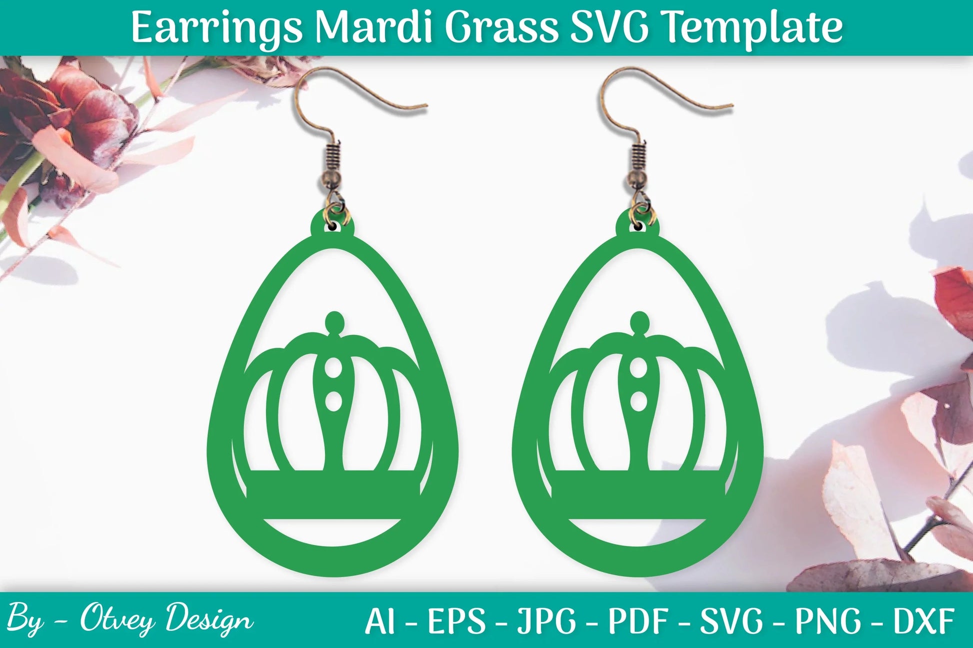 Mardi Gras Earrings SVG Bundle - CraftNest - Digital Crafting and Art