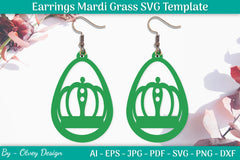 Mardi Gras Earrings SVG Bundle - CraftNest - Digital Crafting and Art