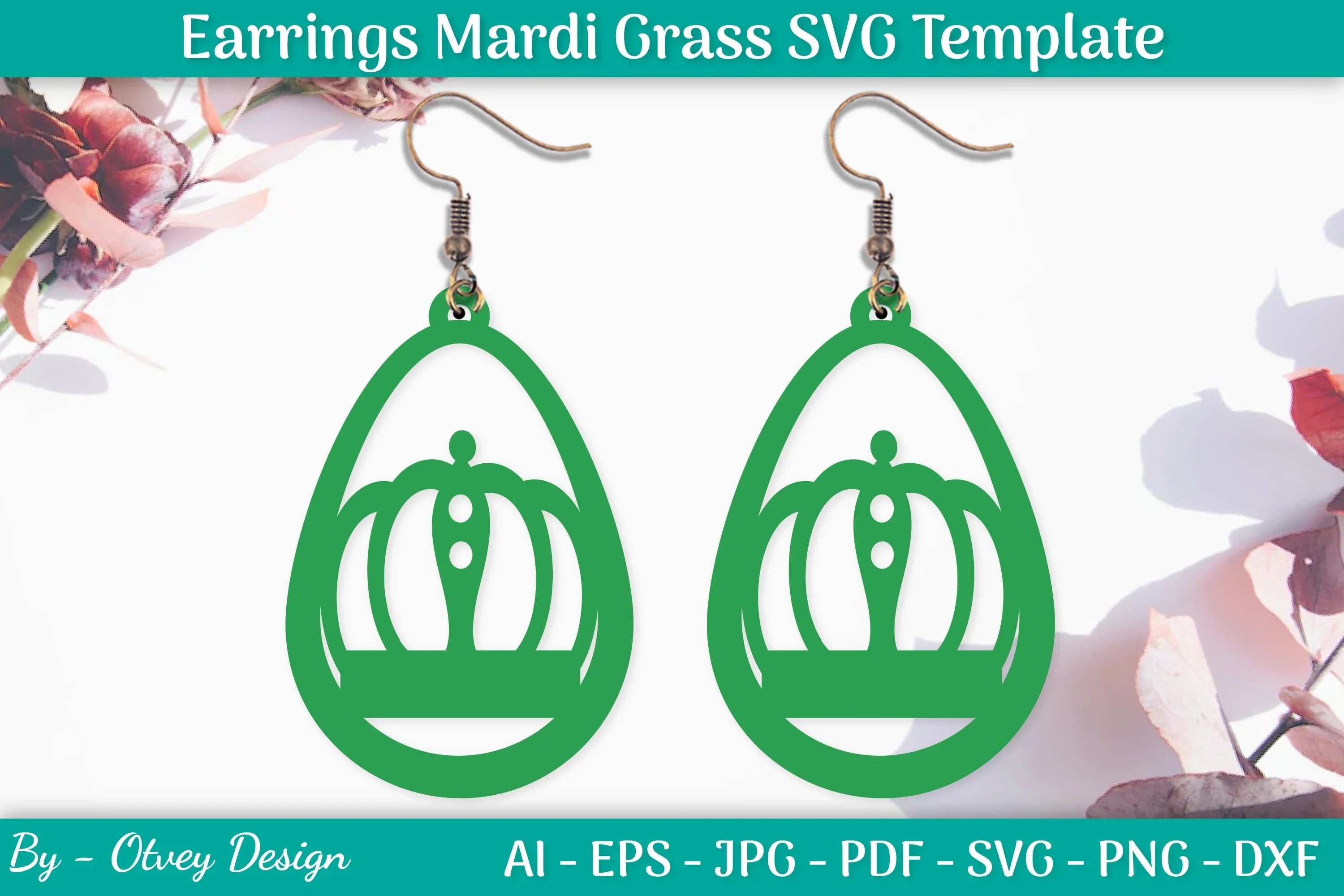 Mardi Gras Earrings SVG Bundle - CraftNest - Digital Crafting and Art