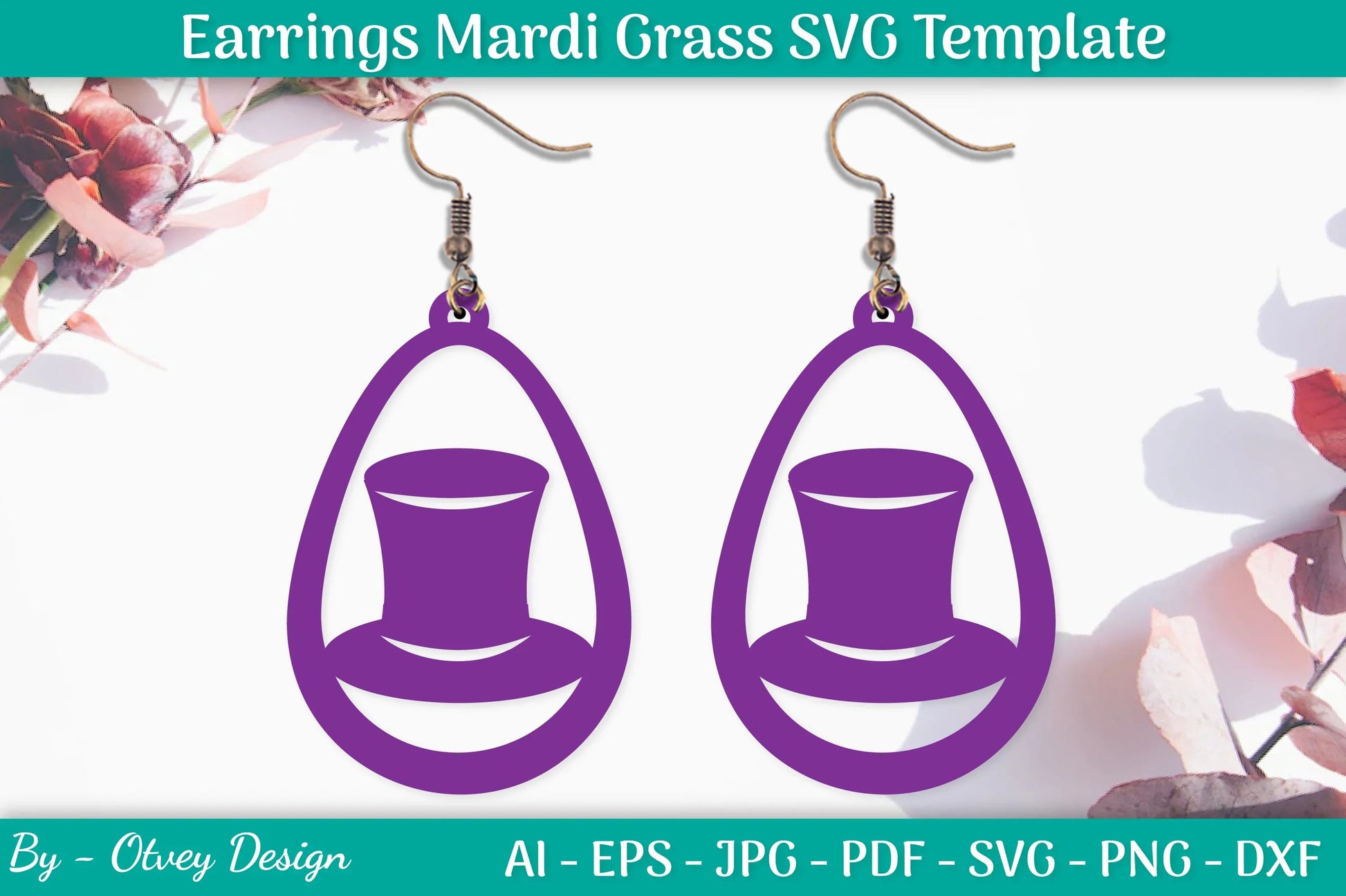 Mardi Gras Earrings SVG Bundle - CraftNest - Digital Crafting and Art