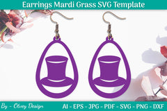 Mardi Gras Earrings SVG Bundle - CraftNest - Digital Crafting and Art