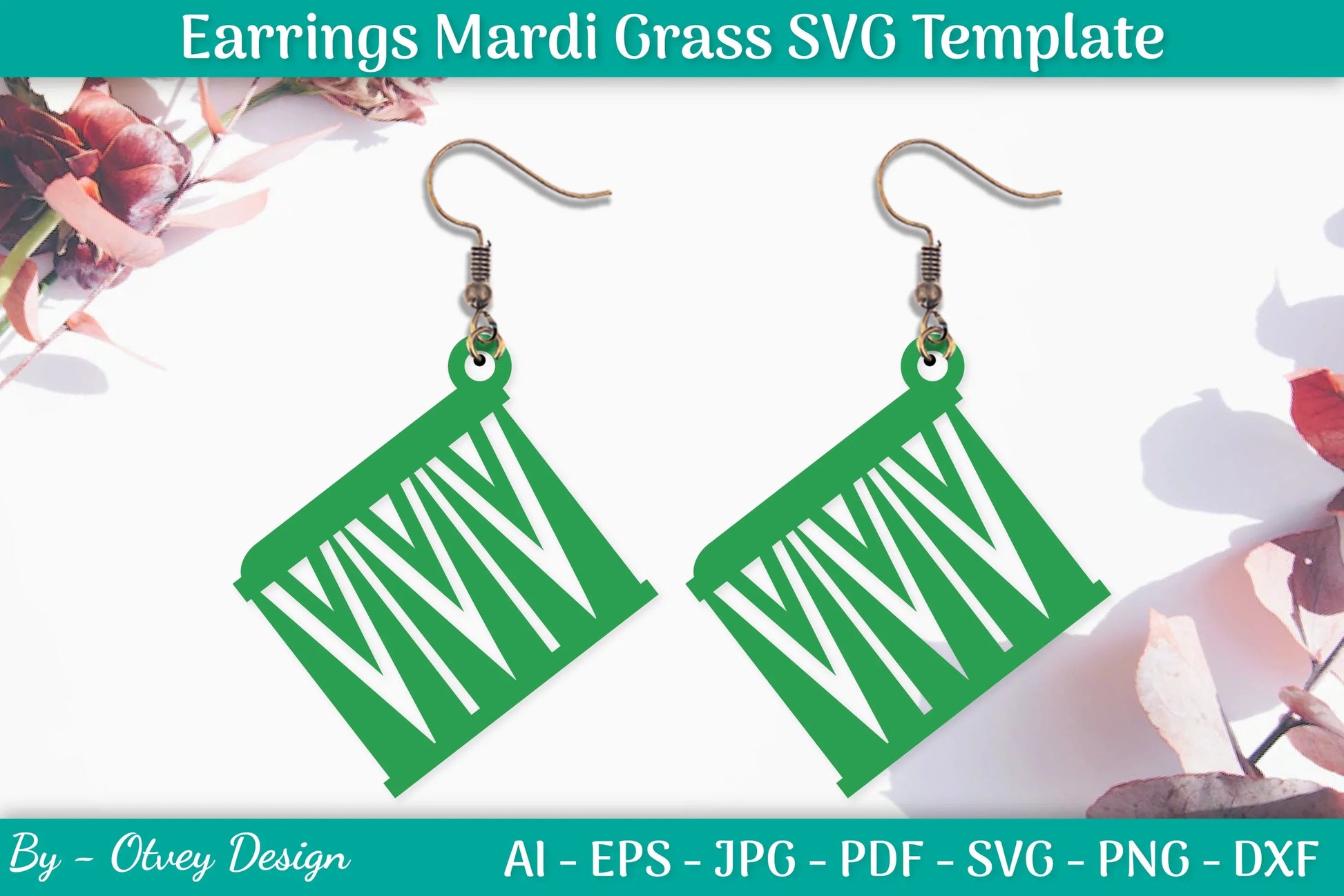 Mardi Gras Earrings SVG Bundle - CraftNest - Digital Crafting and Art