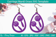 Mardi Gras Earrings SVG Bundle - CraftNest - Digital Crafting and Art