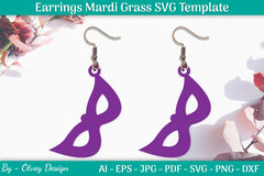 Mardi Gras Earrings SVG Bundle - CraftNest - Digital Crafting and Art