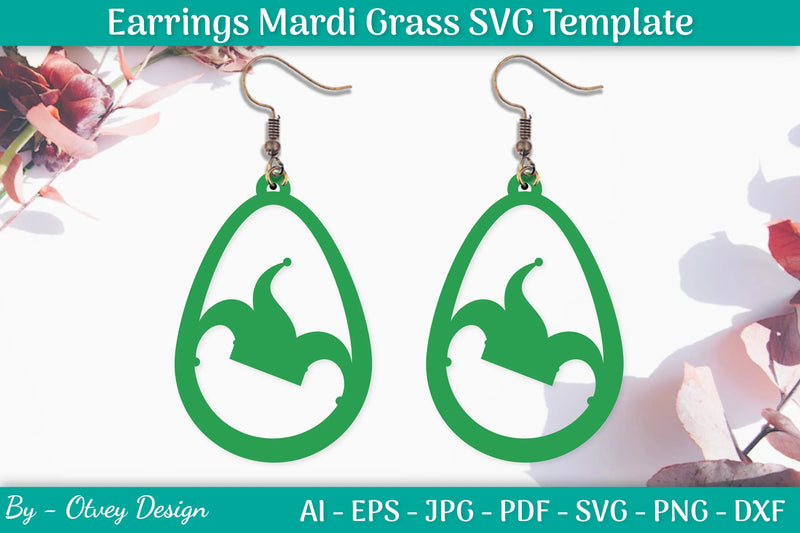Mardi Gras Earrings SVG Bundle - CraftNest - Digital Crafting and Art