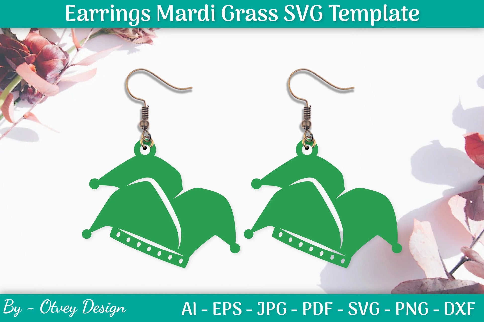 Mardi Gras Earrings SVG Bundle - CraftNest - Digital Crafting and Art