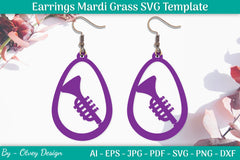 Mardi Gras Earrings SVG Bundle - CraftNest - Digital Crafting and Art
