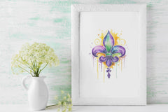 Mardi Gras Fleur De Lis Clipart Bundle - CraftNest - Digital Crafting and Art