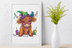 Vibrant Mardi Gras Cows Carnival Art Bundle - CraftNest - Digital Crafting and Art