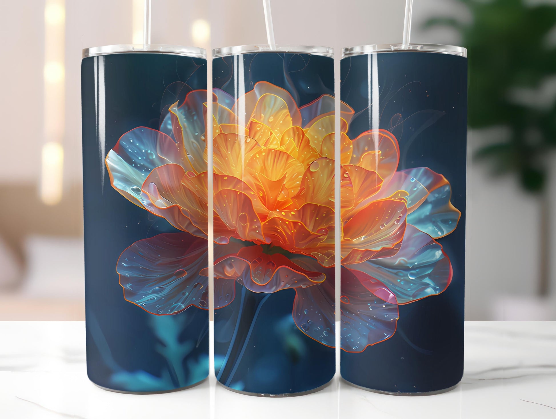 Marigolds Flowers Tumbler Wrap - CraftNest - Digital Crafting and Art