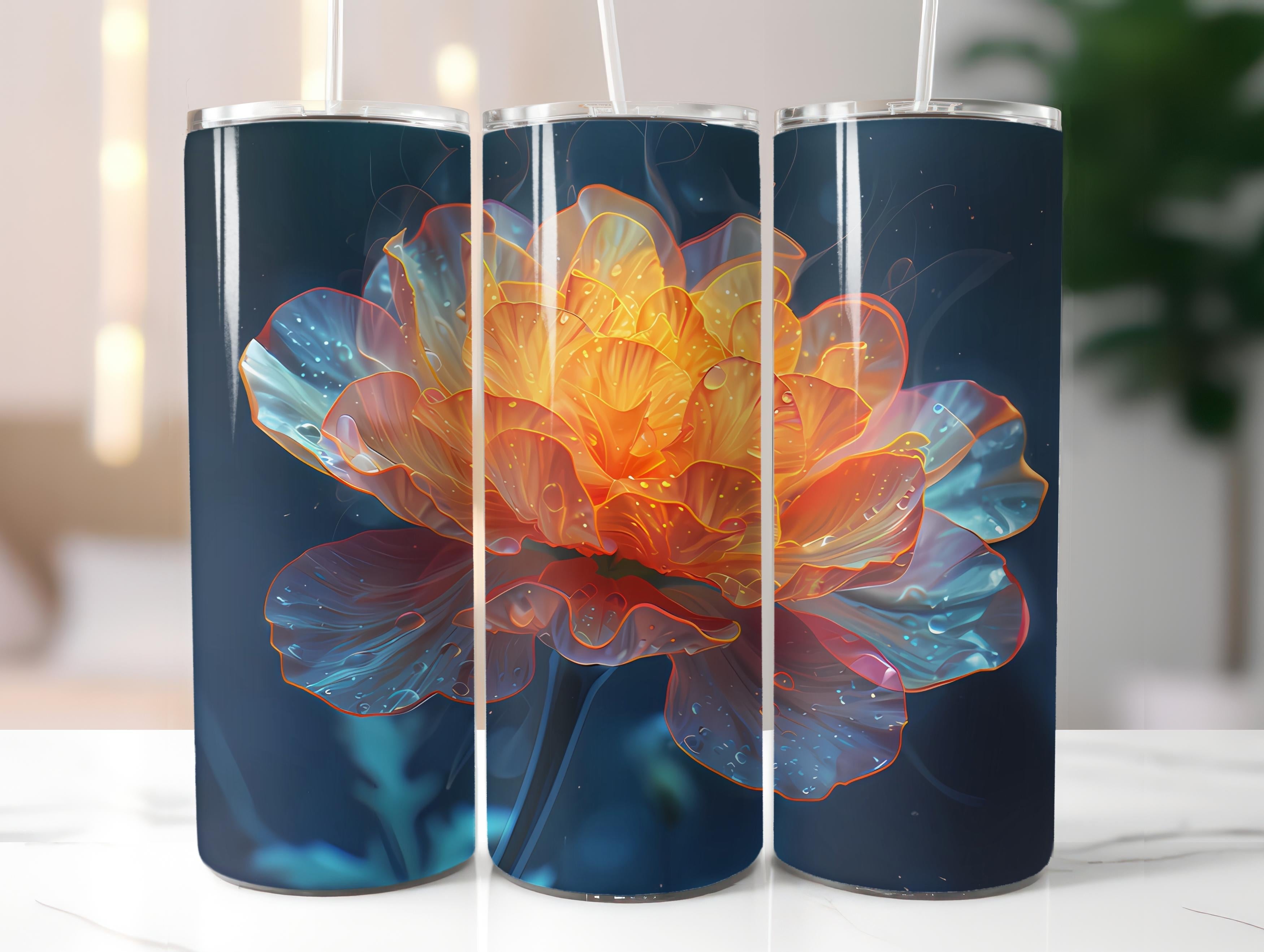 Marigolds Flowers Tumbler Wrap - CraftNest - Digital Crafting and Art