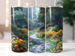 Marigolds Flowers Tumbler Wrap - CraftNest - Digital Crafting and Art