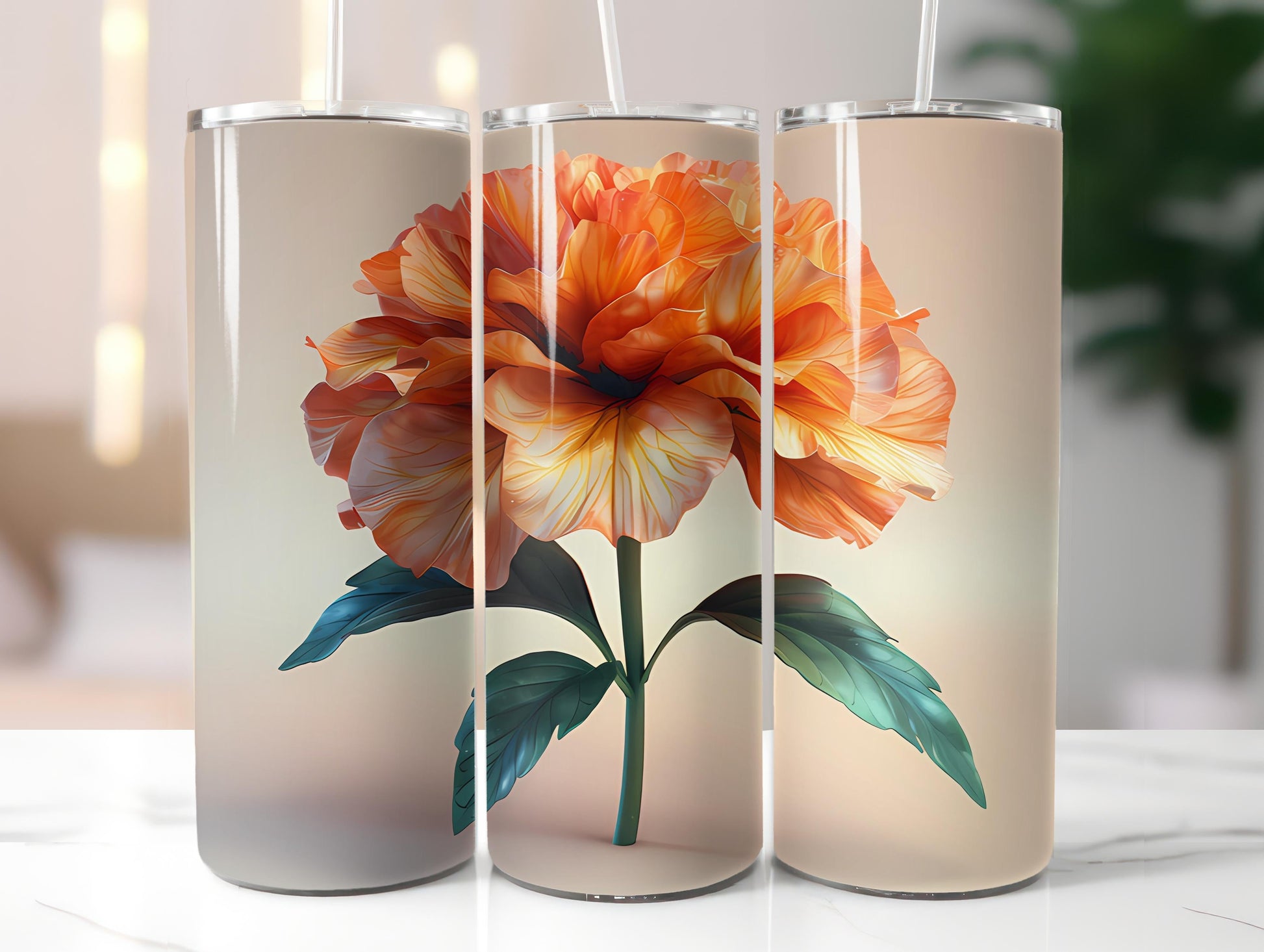 Marigolds Flowers Tumbler Wrap - CraftNest - Digital Crafting and Art