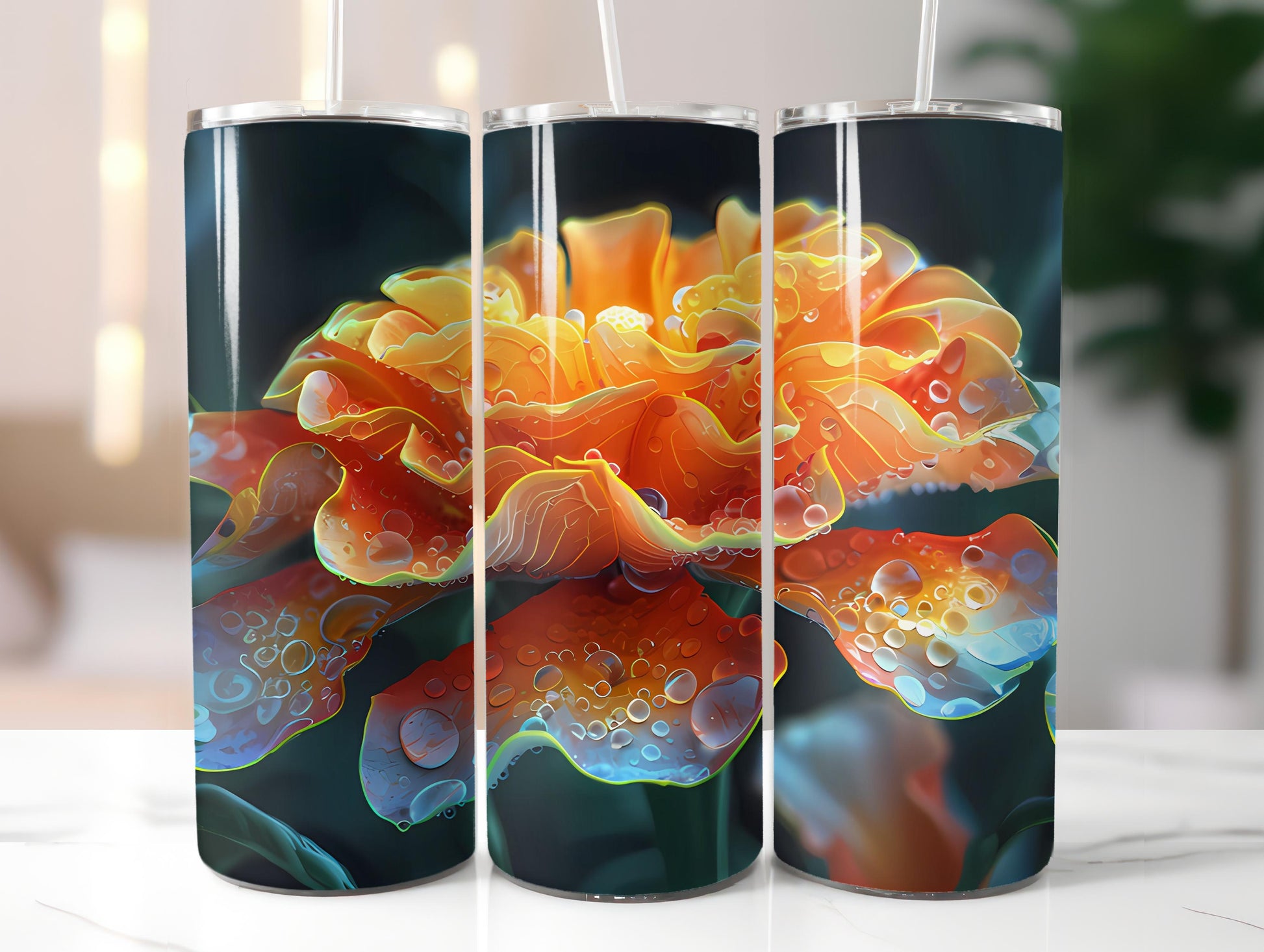 Marigolds Flowers Tumbler Wrap - CraftNest - Digital Crafting and Art