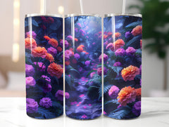Marigolds Flowers Tumbler Wrap - CraftNest - Digital Crafting and Art